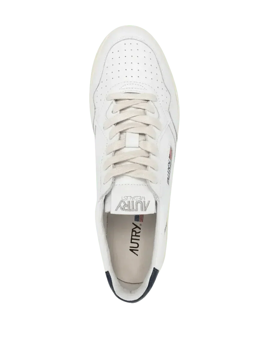 AUTRY - Baskets en Cuir Blanche et Bleu